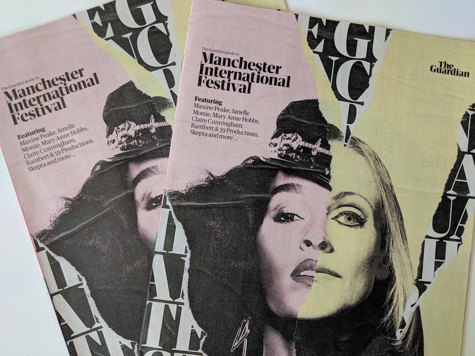 Printed Guardian supplements for the Manchester International Festival programme